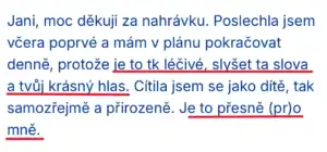 Recenze RTT audiohypnózy na emoční přejídání - Hanka