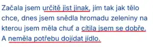 Zkušenost s audiohypnózou Emočně sytá - Petra